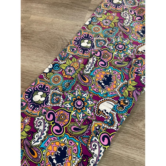 Disney Parks Paisley Mickey Mouse Lounge Pants Women's Size M Multicolor Cotton - Picture 9 of 10